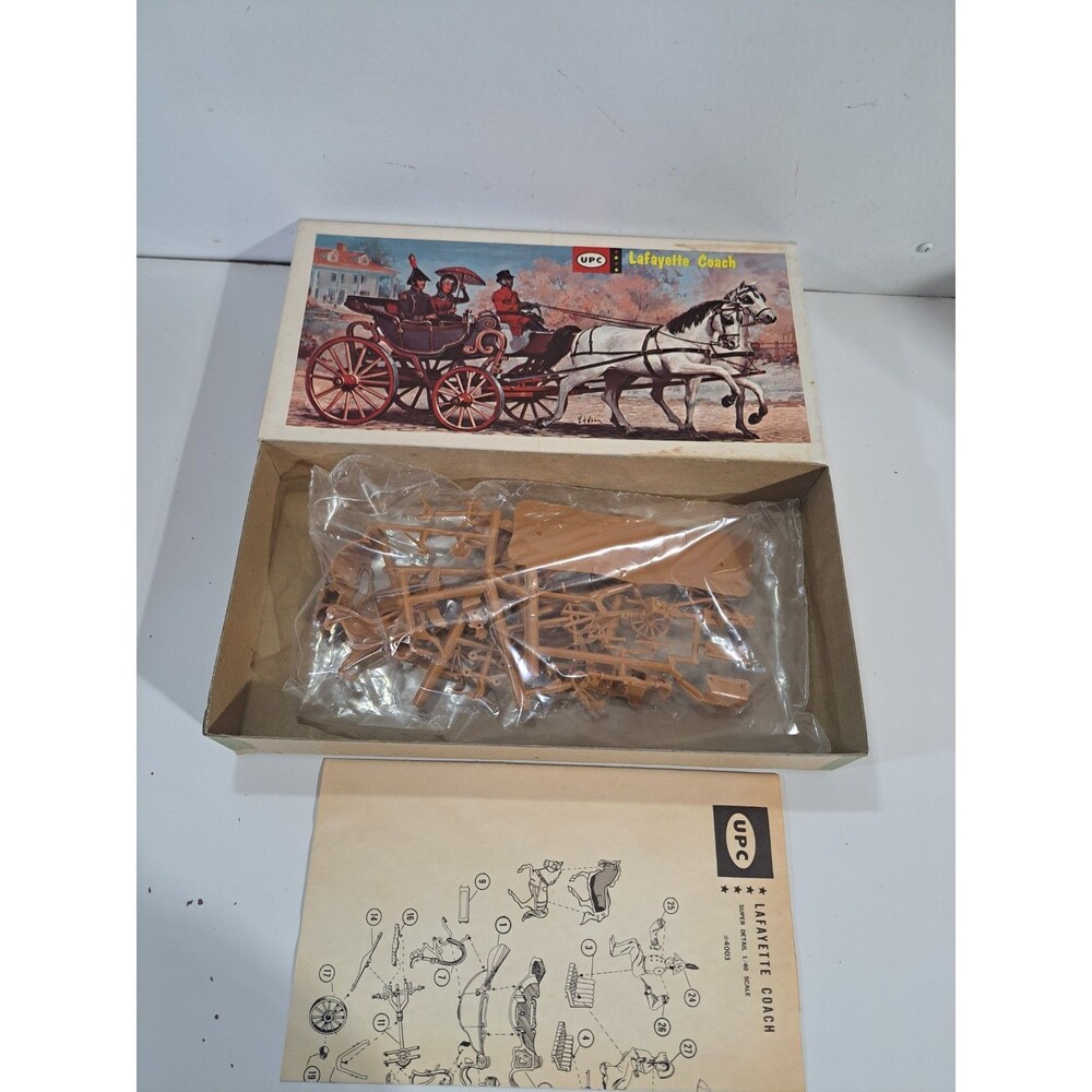 UPC 4003-100 1:40 Scale Lafayette Coach Horse & Buggy Model Kit
